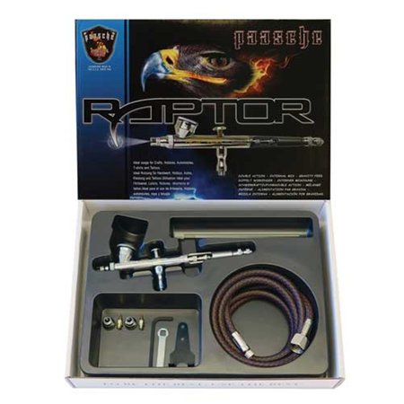 PAASCHE RG-3S Raptor Gravity Double Action Feed Airbrush Set PA398327